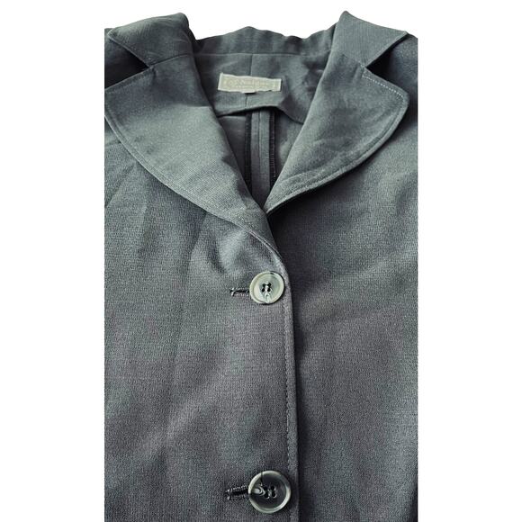 NALGAE FASHION SHORT SLEEVE JACKET TOP, WOMENS, L (99 TAG), DARK GREY, 2-BUTTON - Picture 2 of 7